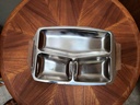 Teak and Stainless Steel Condiment Tray