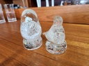 Pair of Altaglass Bird paperweights (Medicine Hat)