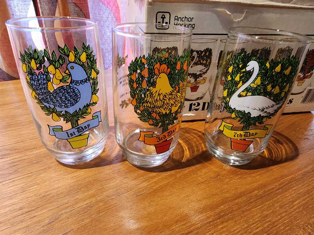 Anchor Hocking 12 Days of Christmas Glass Set