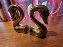 Pair of Brass Swan Bookends