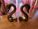 Pair of Brass Swan Bookends