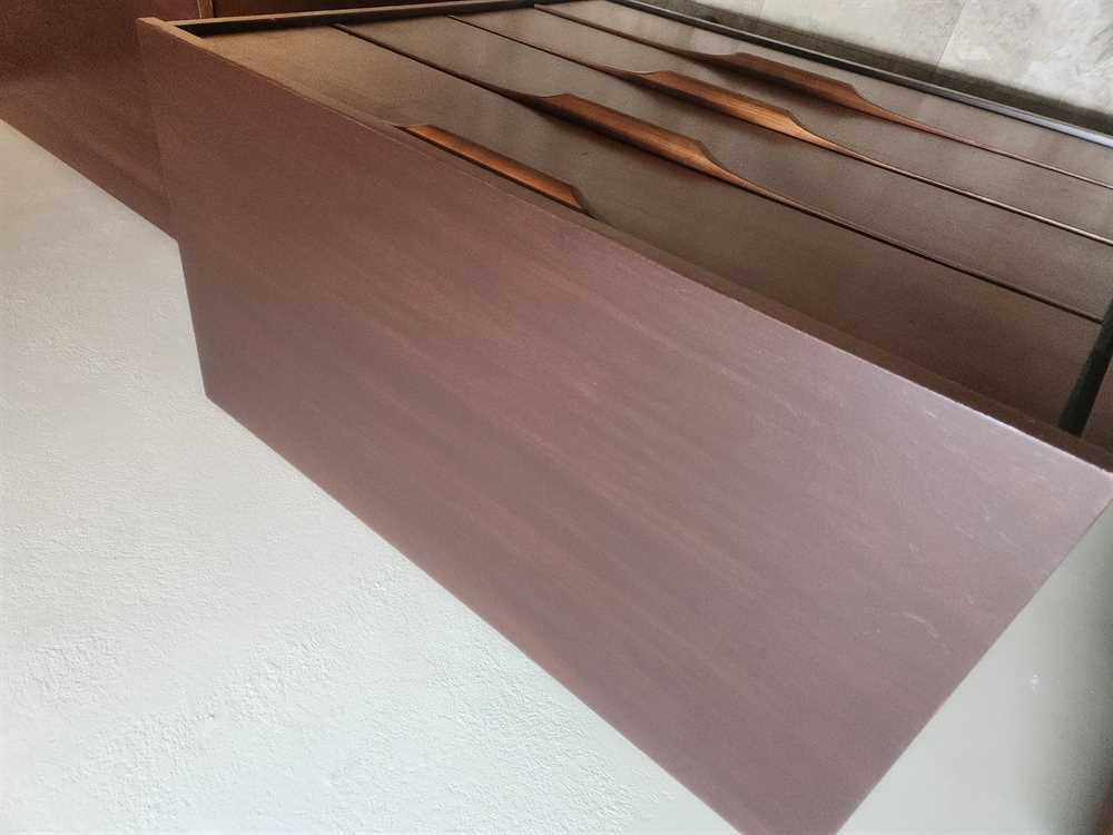 Vic Art Walnut 4 Drawer Tallboy Dresser
