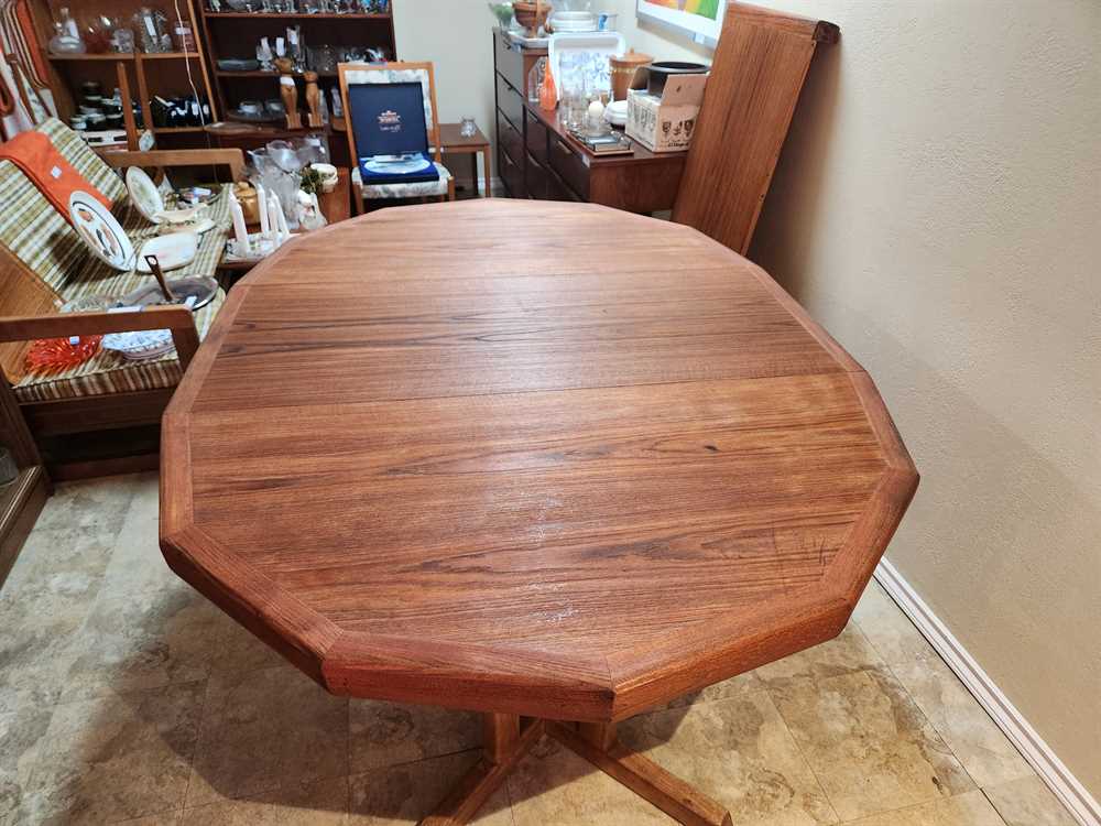 Nordic Furniture Teak Dining Table w/ 2 Leaves