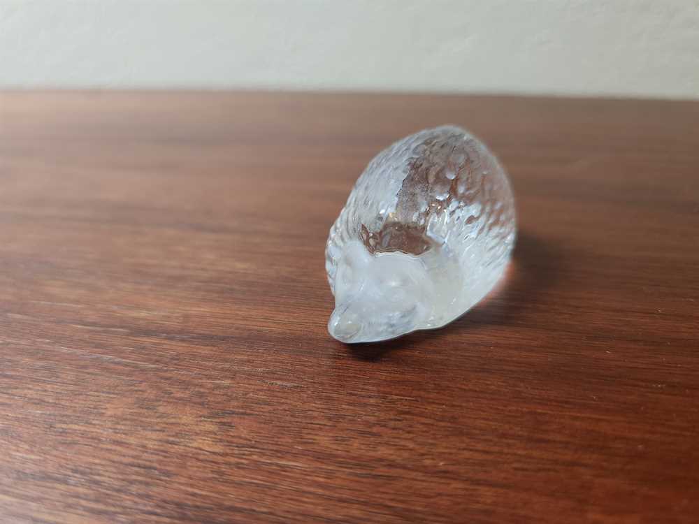 John Jenkins Small Glass Hedgehog Sculpture - Made in Czechoslovakia