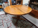 Glostrup Mobelfabrik Round Solid Teak Dining Table / No Leaf