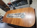 Gangso Mobler Dining Table w/ hand painted Italian Tiles and 1 Leaf.  Signed by artist.