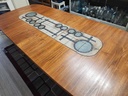 Gangso Mobler Dining Table w/ hand painted Italian Tiles and 1 Leaf.  Signed by artist.