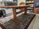 Gangso Mobler Dining Table w/ hand painted Italian Tiles and 1 Leaf.  Signed by artist.