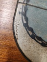 Gangso Mobler Dining Table w/ hand painted Italian Tiles and 1 Leaf.  Signed by artist.