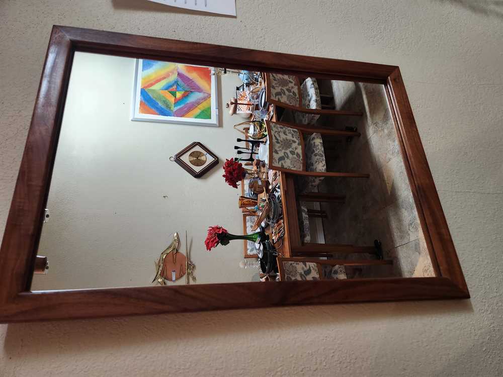 Teak Rectangular Wall Mirror
