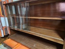 Large Walnut Display Cabinet w/3 Drawers