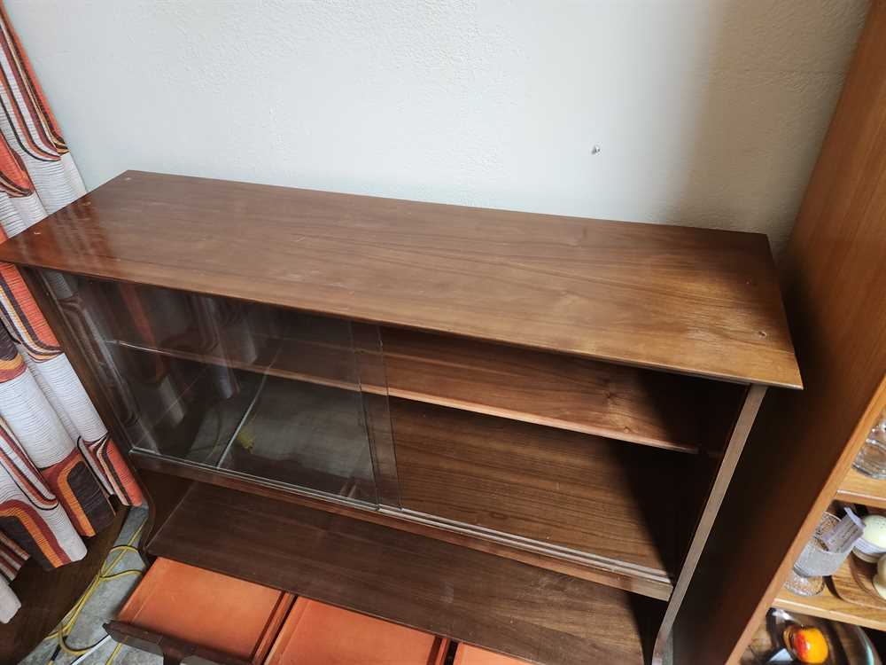 Large Walnut Display Cabinet w/3 Drawers