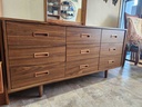 9 Drawer Teak Dresser w/ Mirror