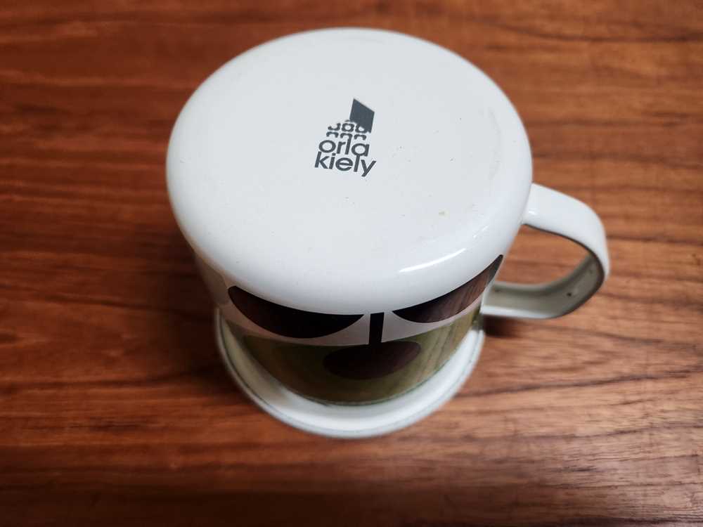 Orla Kiely UK MCM Enameled Coffee Cup