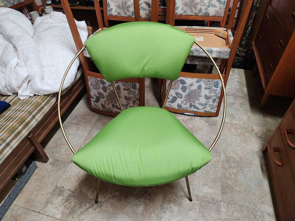 Vintage 1958 Wrought Iron Hoop Chair by John Cicchelli for Riley Wolfe