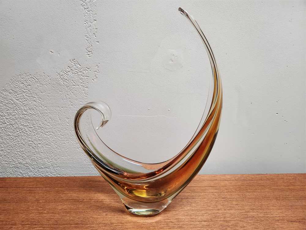 Large Continental Glass (Calgary) Basket - Clear/Green/Amber