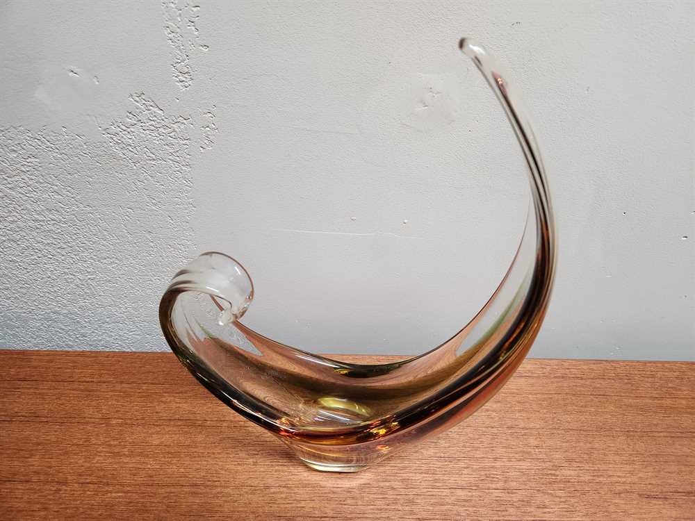 Large Continental Glass (Calgary) Basket - Clear/Green/Amber