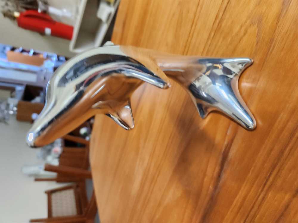 Hoselton Large Aluminum Dolphin Sculpture - Signed - Made in Canada