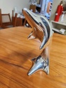 Hoselton Large Aluminum Dolphin Sculpture - Signed - Made in Canada