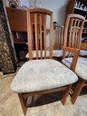 Set of Six Nordic Furniture Teak Highback Wide-Seat Dining Chairs w/ 2 arm chairs