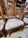 Set of Six Nordic Furniture Teak Highback Wide-Seat Dining Chairs w/ 2 arm chairs