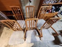 Set of Six Nordic Furniture Teak Highback Wide-Seat Dining Chairs w/ 2 arm chairs