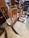 Set of Six Nordic Furniture Teak Highback Wide-Seat Dining Chairs w/ 2 arm chairs