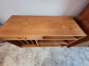 Teak Record Player Stand w/ drawer and sliding shelf