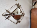 Brass and Wrought Iron Leaf Mirror