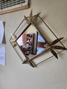 Brass and Wrought Iron Leaf Mirror