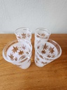 Set of 4 Dominion Glass Starburst Drinking Glasses