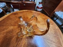 Amber Chalet Glass Basket / Centerpiece