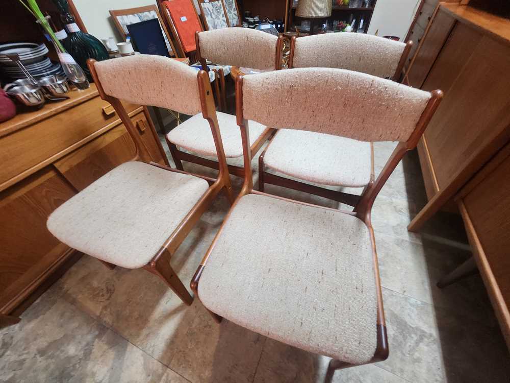 Set of 4 Nordic Furniture Teak Low Back Dining Chairs