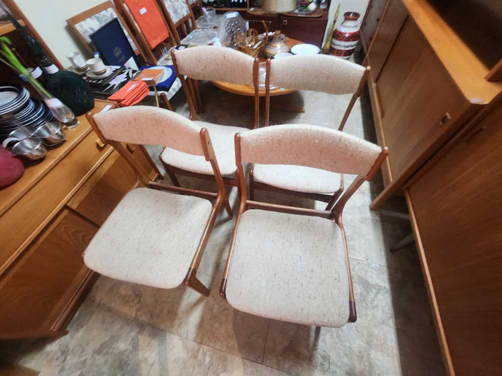 Set of 4 Nordic Furniture Teak Low Back Dining Chairs