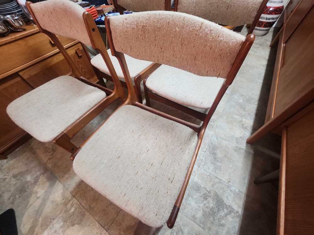 Set of 4 Nordic Furniture Teak Low Back Dining Chairs