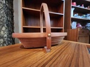 Vintage Deep Spring Teak Collapsible Basket