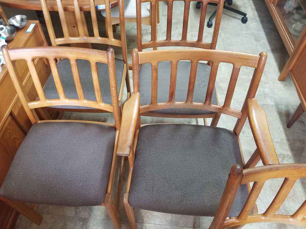Set of 5 Teak Dining Chairs Designed by Johannes Anderson for Uldum Mobelfabrik