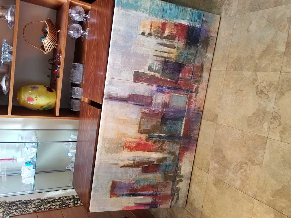 Brutalist Cityscape Oil Painting