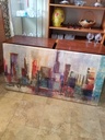 Brutalist Cityscape Oil Painting