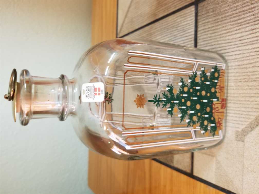 Holmegaard 1985 24 Days Of Christmas Schnaps Decanter by Michael Bang and Jette Frohlich