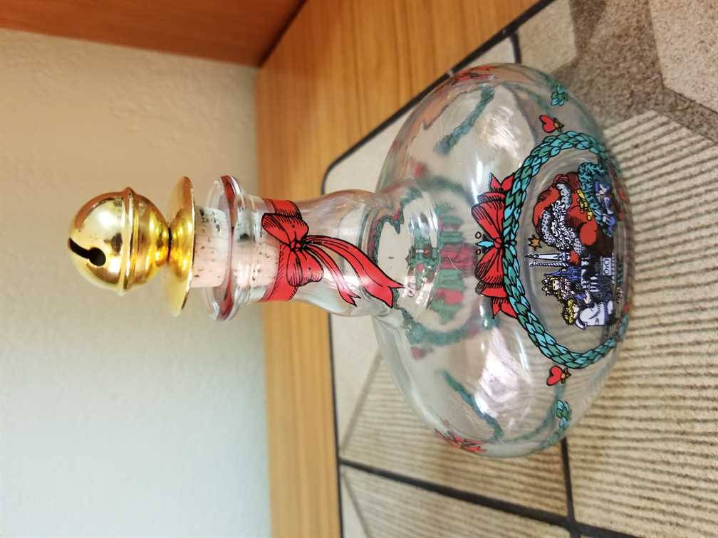 Holmegaard Jingle Bells Crystal Decanter by Henrik Hansen