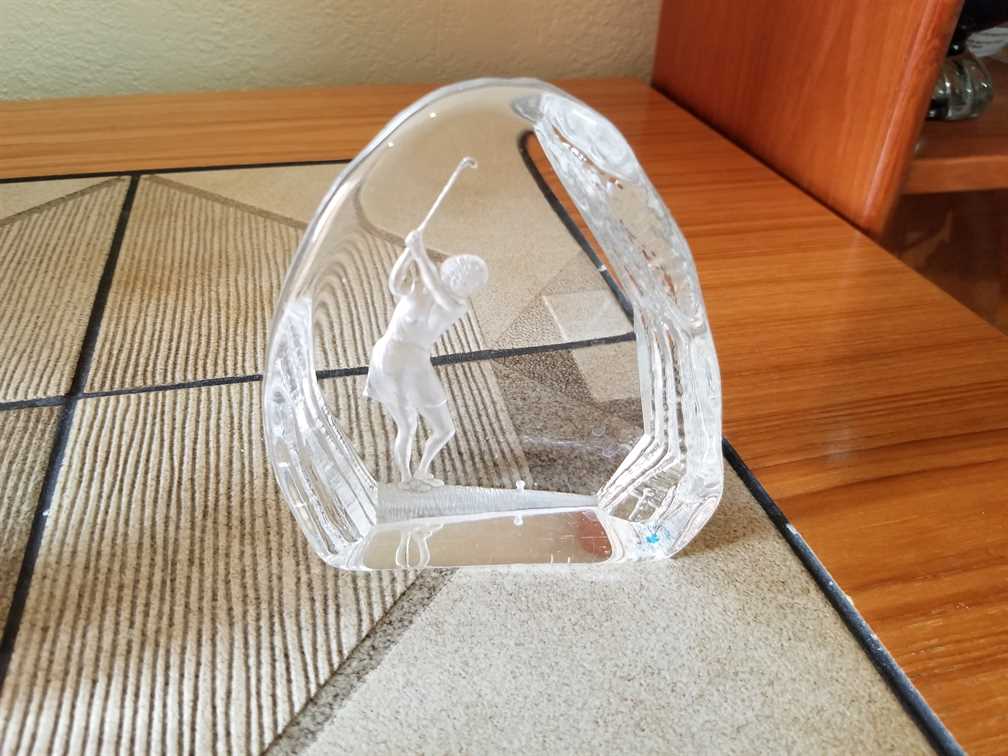 Glass Golfer Sculpture by Alfred Capredoni Canada