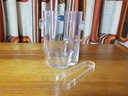 Bohemian Glass Ice Bucket w/tongs