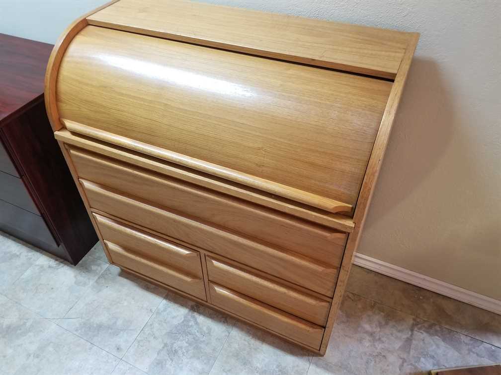 Danish Teak Rolltop Desk