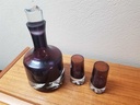 Summerso Sweden 1970's Purple Gin/Vodka Decanter & 2 Glasses