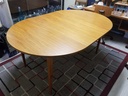 Nordsjo Nordstrom & Sjogren AB, Malmo Sweden Round - Oval Teak Dining Table w/ 1 leaf