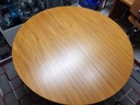Nordsjo Nordstrom & Sjogren AB, Malmo Sweden Round - Oval Teak Dining Table w/ 1 leaf