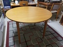 Nordsjo Nordstrom & Sjogren AB, Malmo Sweden Round - Oval Teak Dining Table w/ 1 leaf