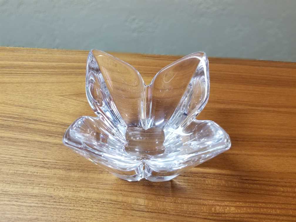 Orrefors Lotus Blossom Votive Holder by Lars Hellsten