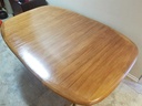 Dyrlund Teak Oval Dining Table w/2 Leaves